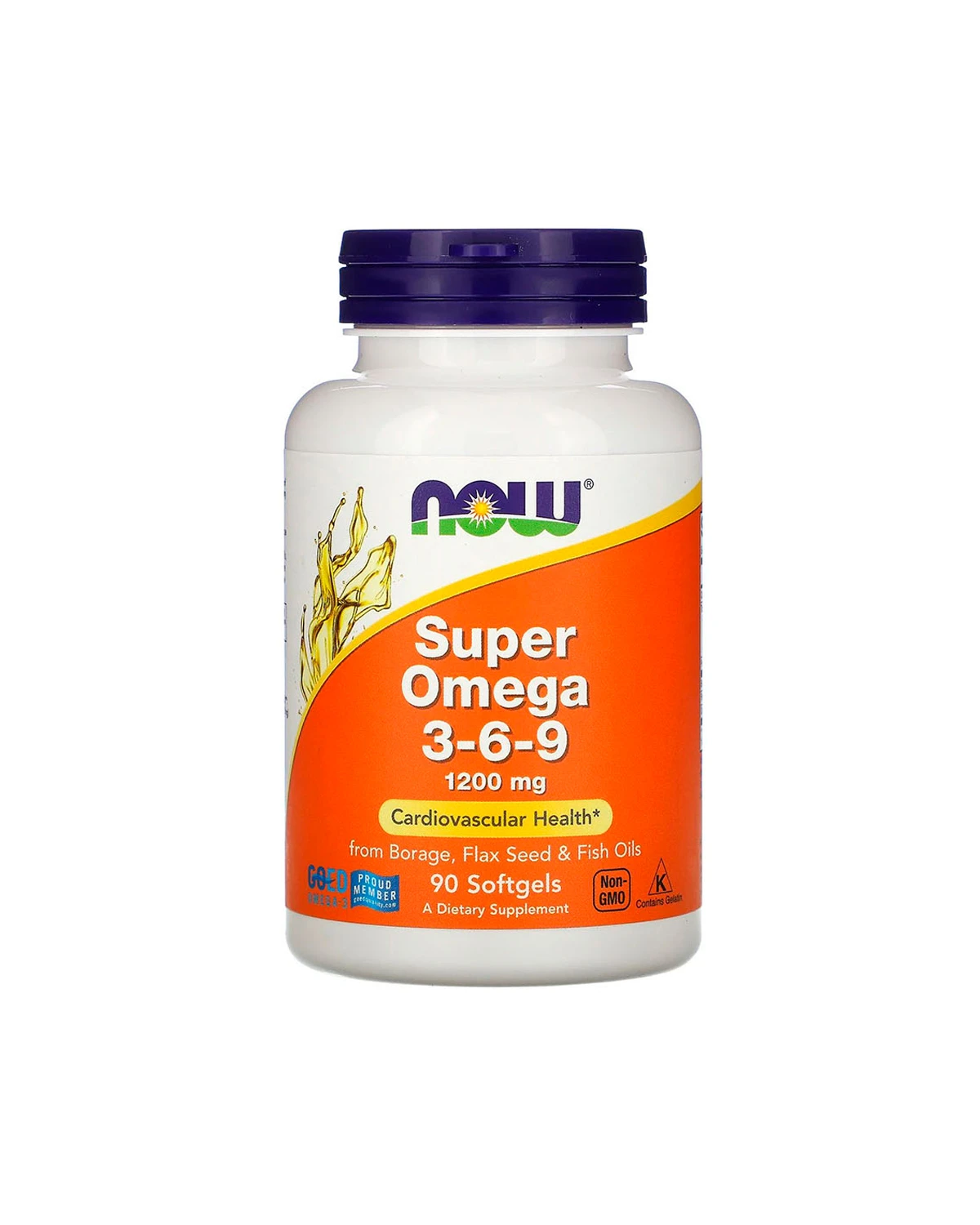 Супер Омега 3-6-9 1200 мг - 90 кап Now Foods 20400800