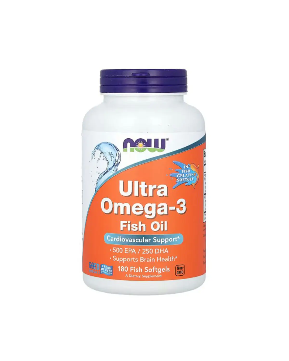 Ультра Омега-3 500 ЕПК / 250 ДГК - 180 кап Now Foods 20400948
