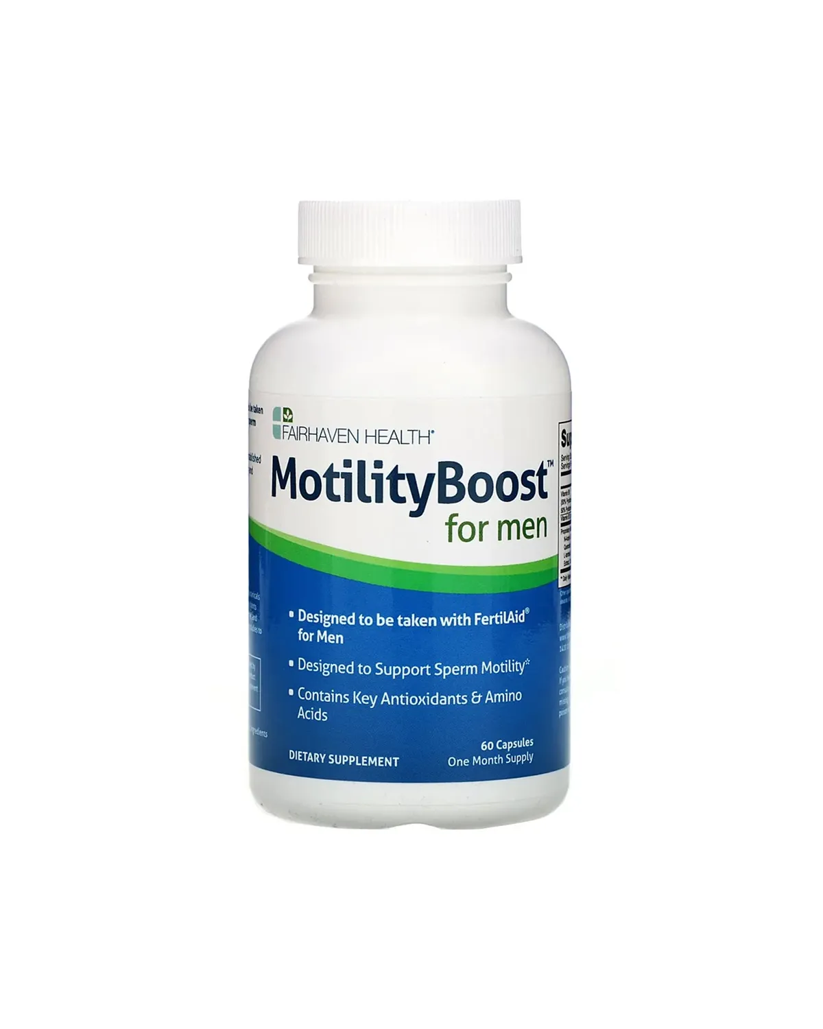 Репродуктивное здоровье мужчин, MotilityBoost® для мужчин, 60 капсул Fairhaven Health 20400991