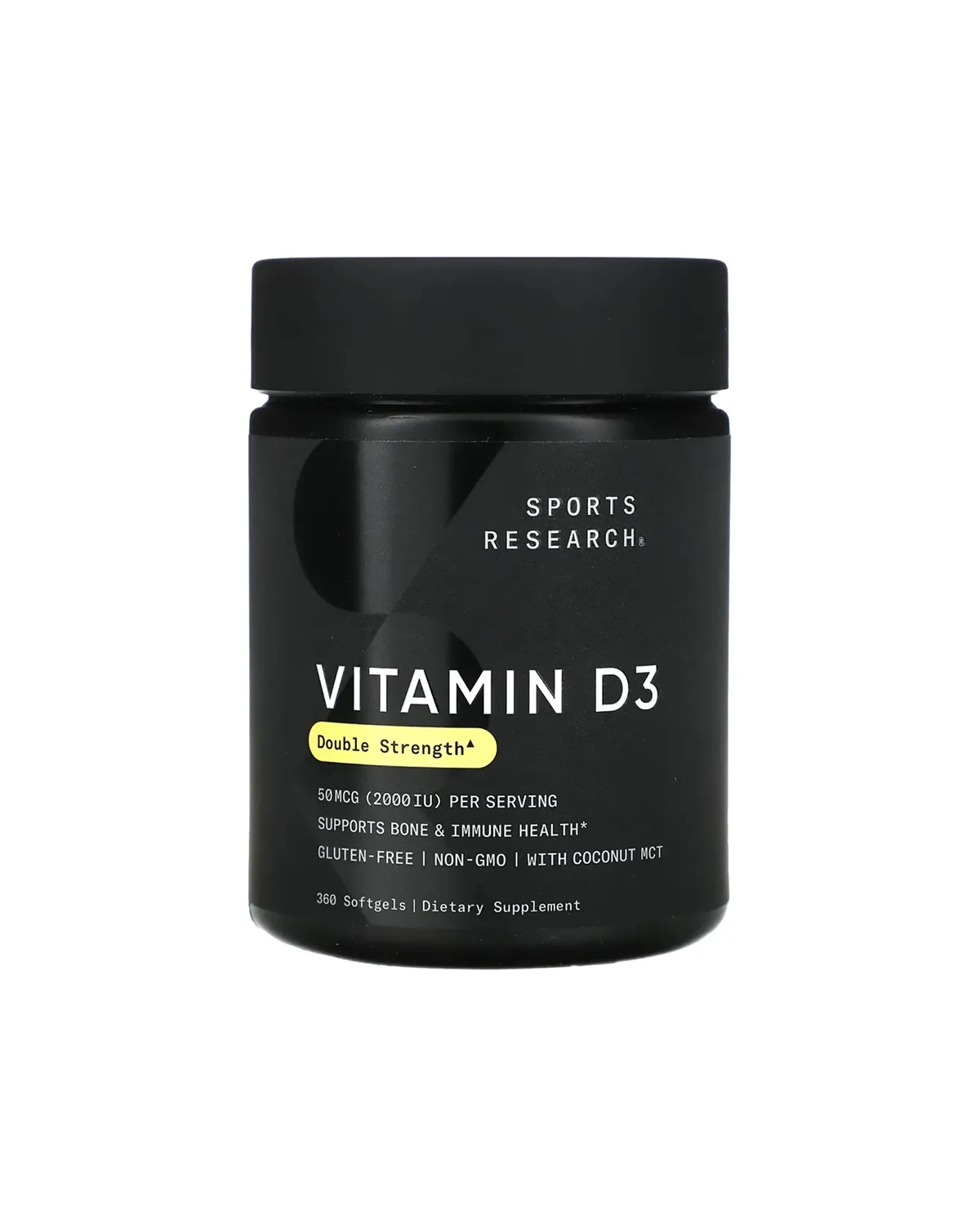 Витамин D3 2000 МЕ (50 мкг) с MCT маслом, 360 капсул Sports Research 20401016