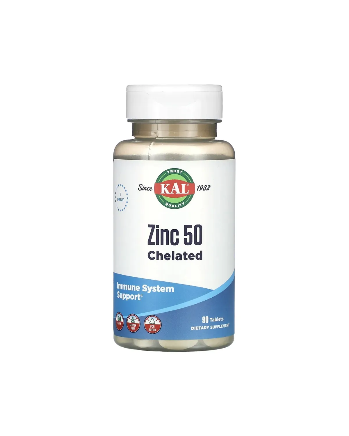 Цинк 50 мг, хелатная форма, 90 таблеток KAL 20401032