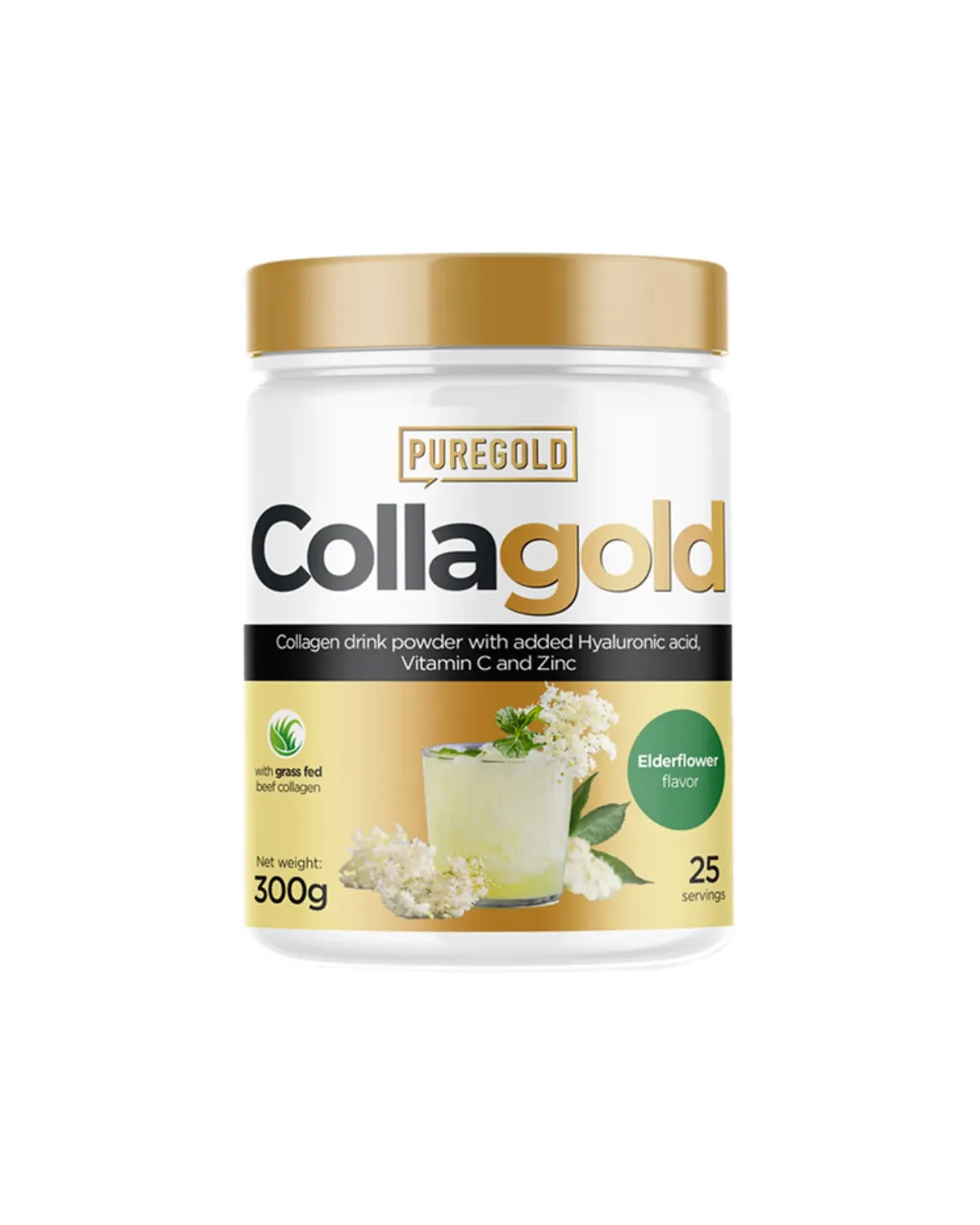 Коллаген из говядины и рыбы в порошке с бузиной, 300 г Pure Gold 20401046