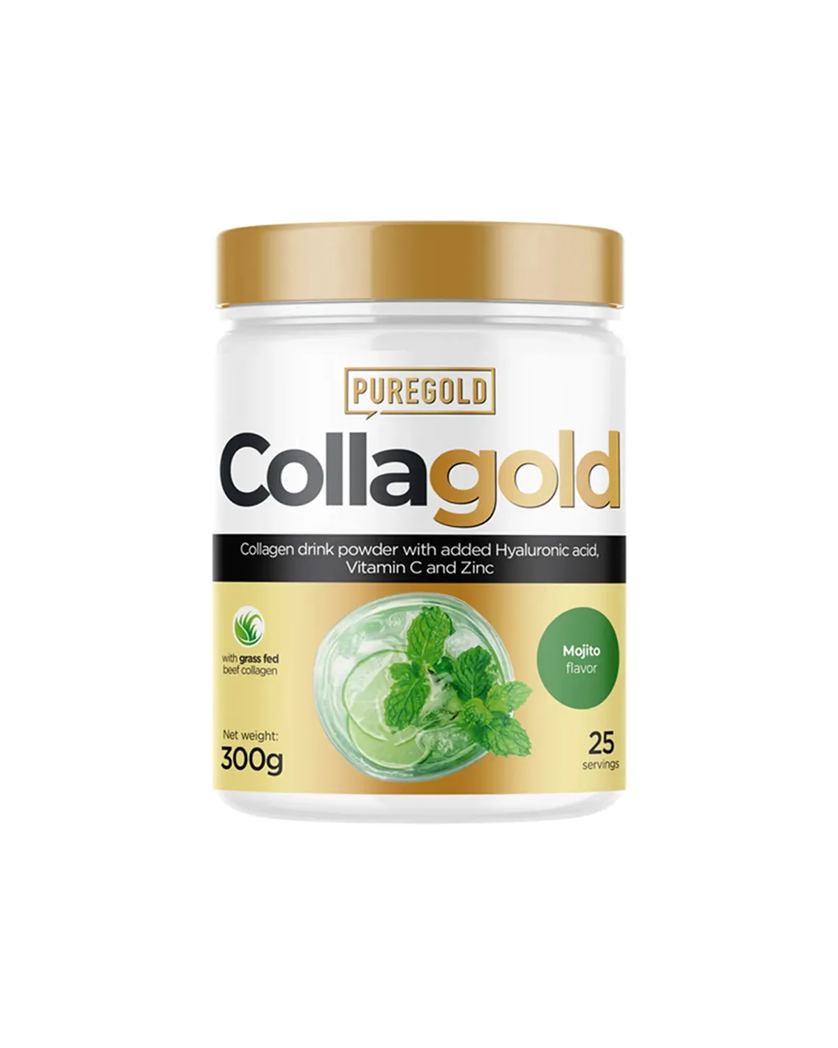 Коллаген из говядины и рыбы в порошке вкус мохито, 300 г Pure Gold 20401049