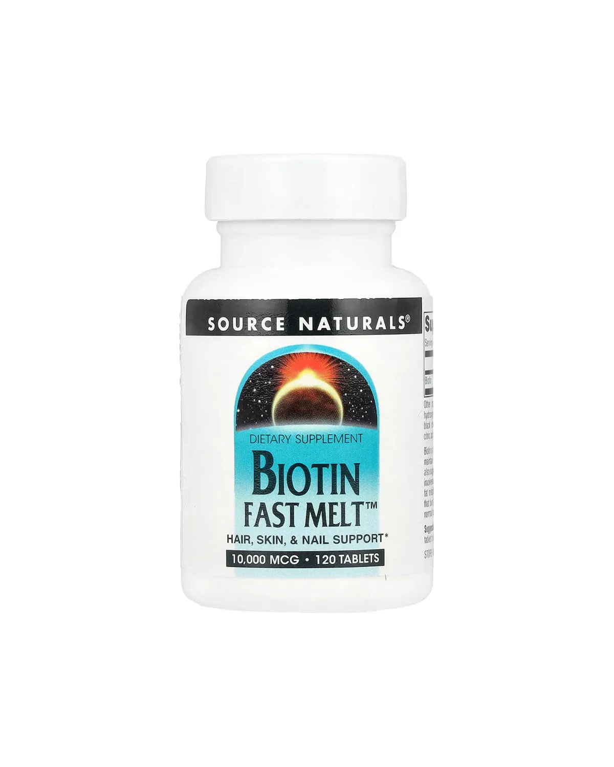Биотин Fast Melt 10000 мкг, 120 таблеток Source Naturals 20401058