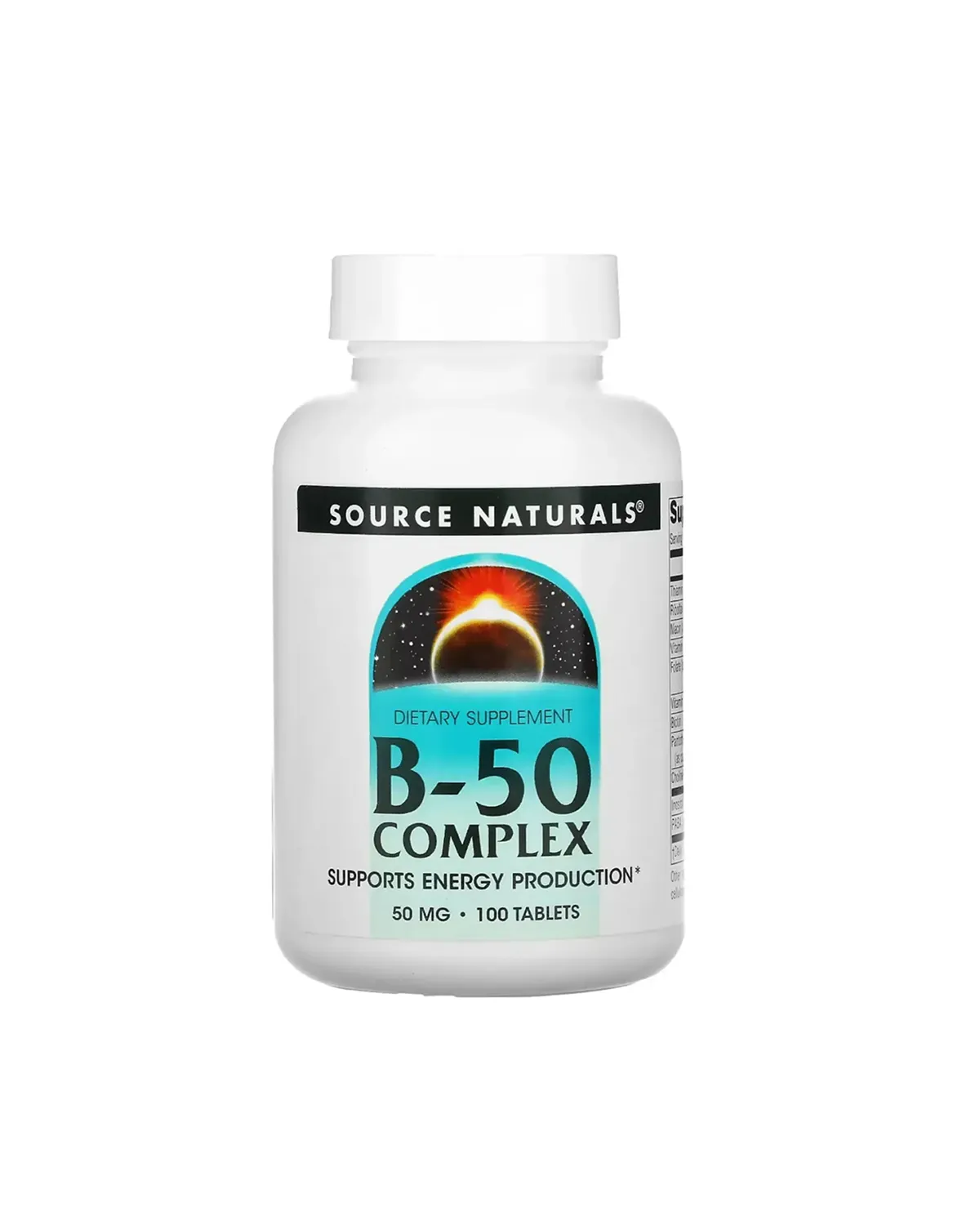 Витамин B-50 Комплекс 50 мг, 100 таблеток Source Naturals 20401073