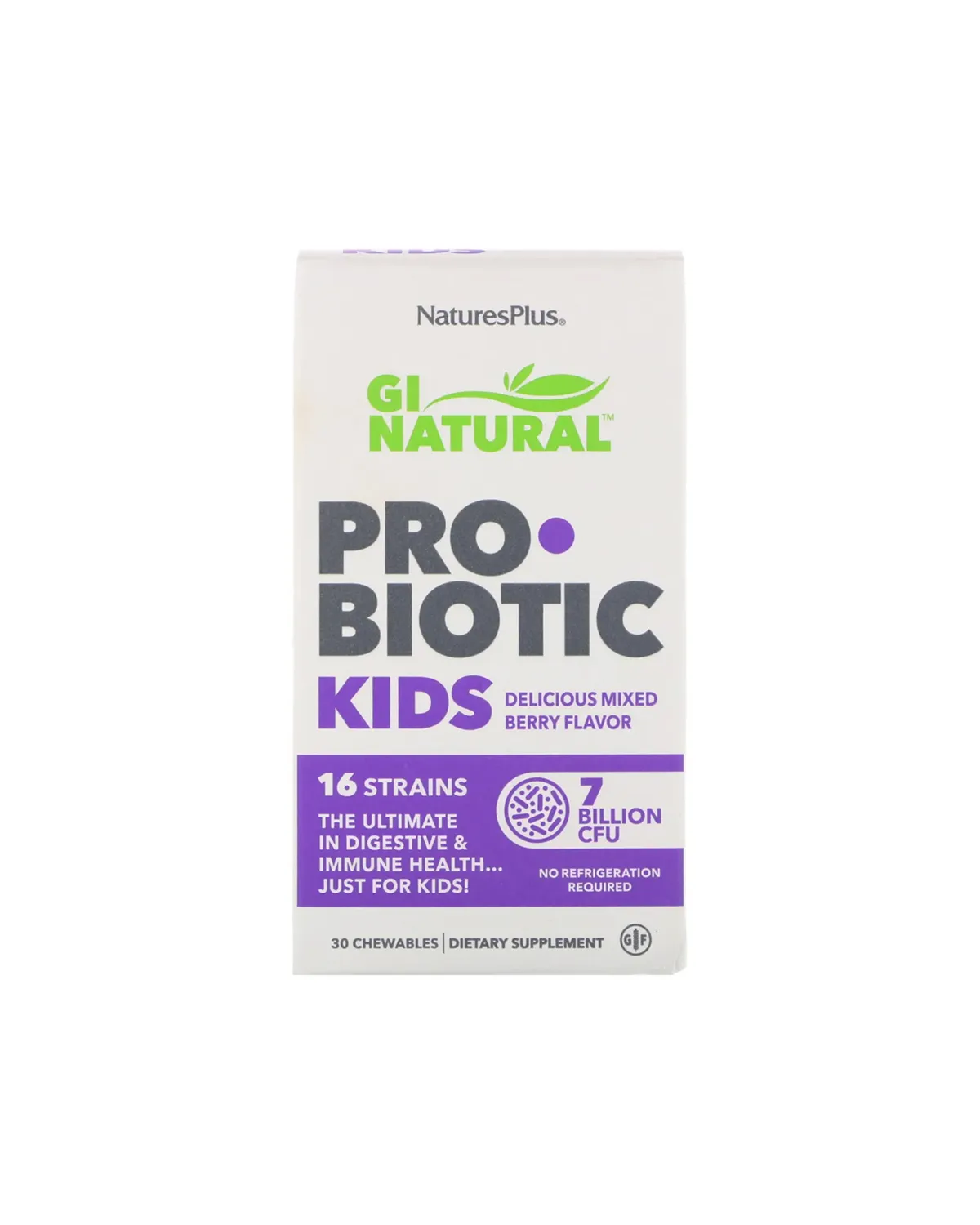 Пробиотик для детей Ягодный вкус, 30 жевательных таблеток Nature's Plus 20401084
