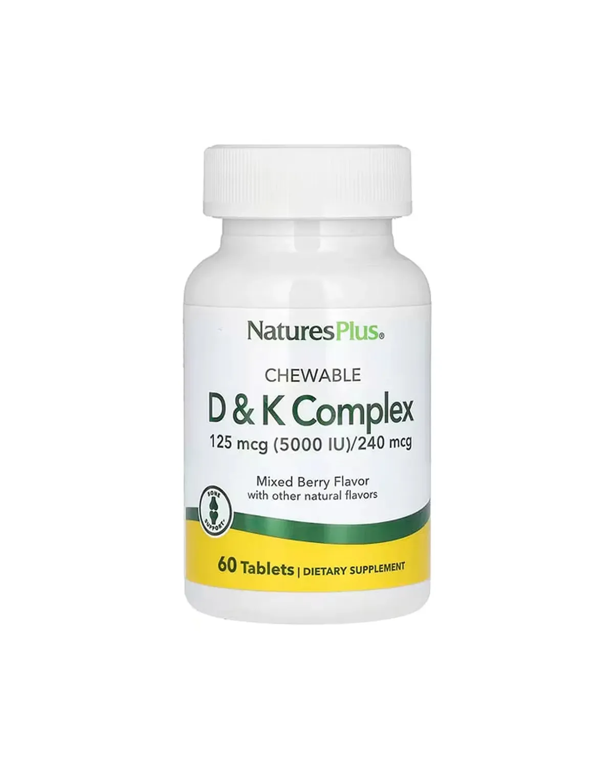 Витамины D и K NaturesPlus | 125 мкг (5000 МЕ) / 240 мкг, 60 жевательных таблеток Nature's Plus 20401088