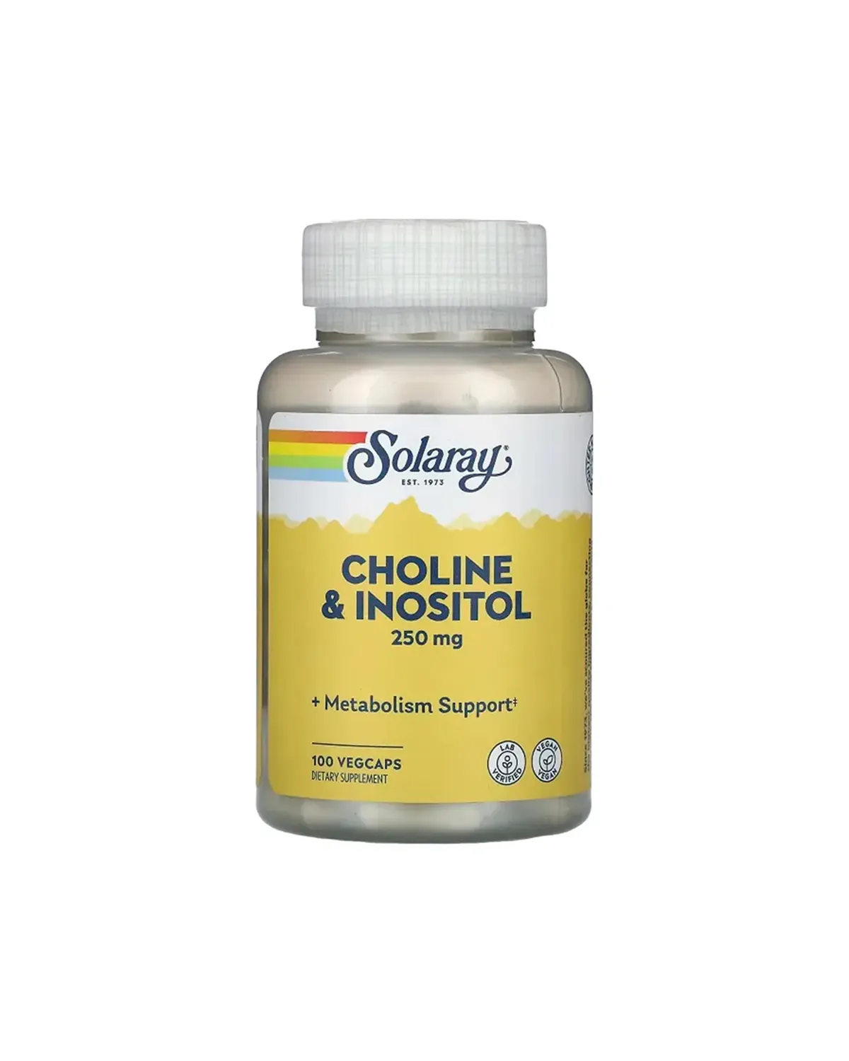 Холин и инозитол 100 капсул Solaray 20401115