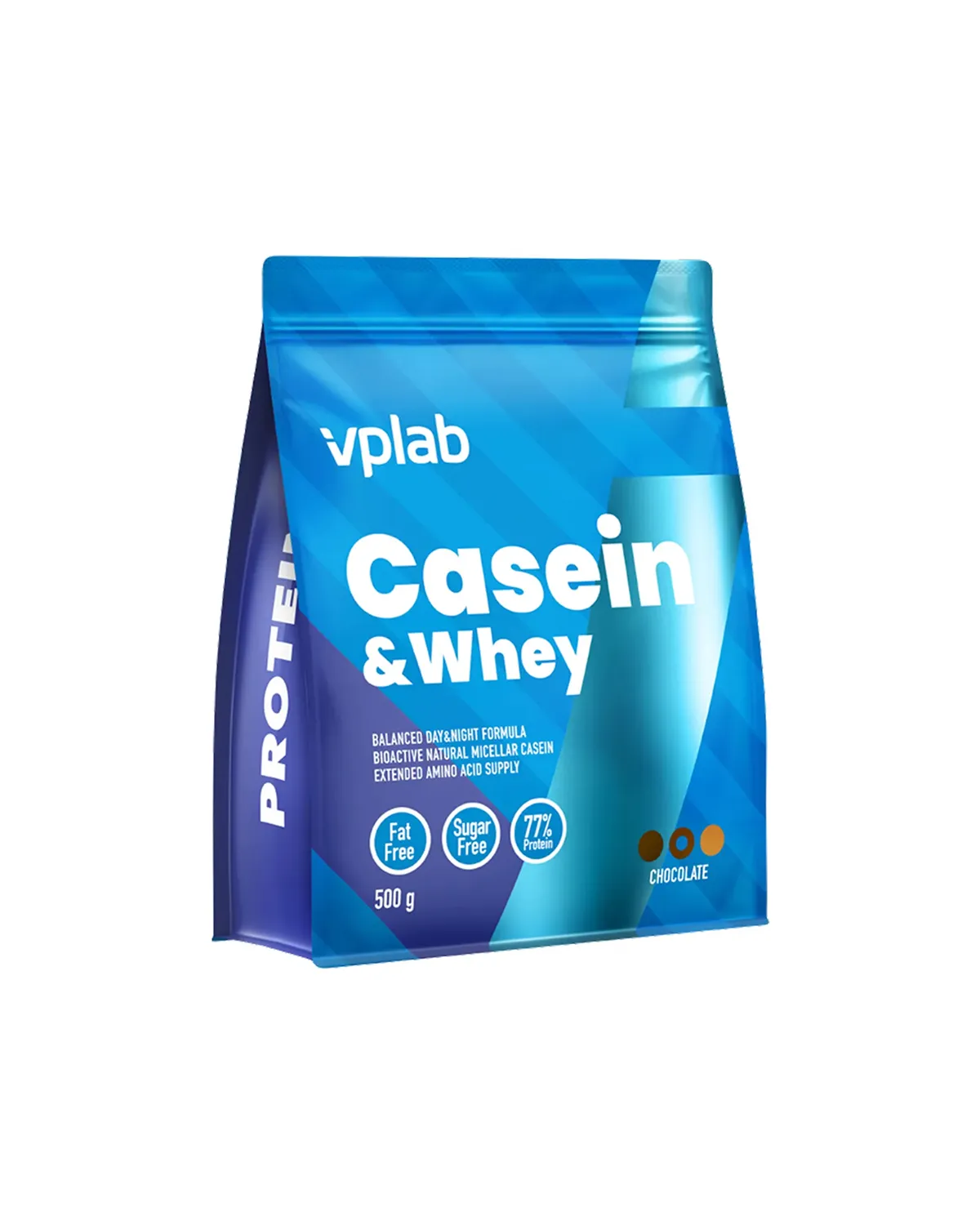 Казеин и сывороточный протеин шоколадный вкус, 500 г Vplab 20401133
