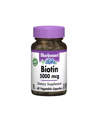 Биотин 5000 мкг | 60 кап Bluebonnet Nutrition