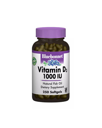 Витамин D3 1000 МЕ | 250 кап Bluebonnet Nutrition