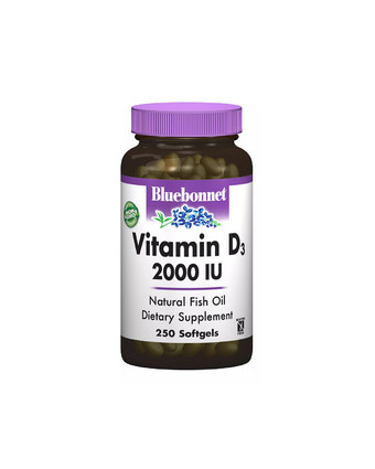Витамин D3  2000 МЕ | 250 кап Bluebonnet Nutrition