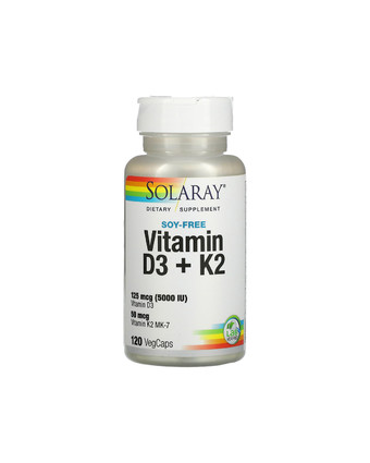 Витамин D3 + K2 | 120 кап Solaray