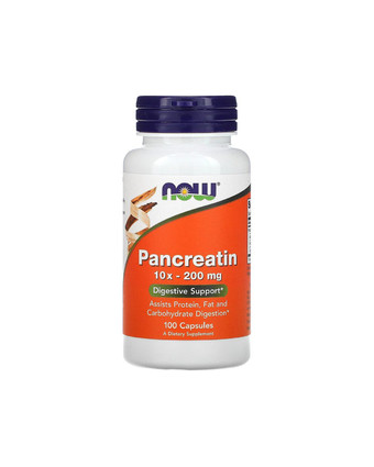 Панкреатин 10X - 200 мг | 100 кап Now Foods